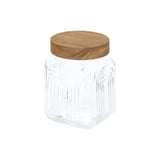 Decoratieve glazen voorraadpot 1 liter Acacia deksel Five®