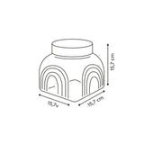 Decoratieve glazen voorraadpot 2.4 liter Acacia deksel Five®