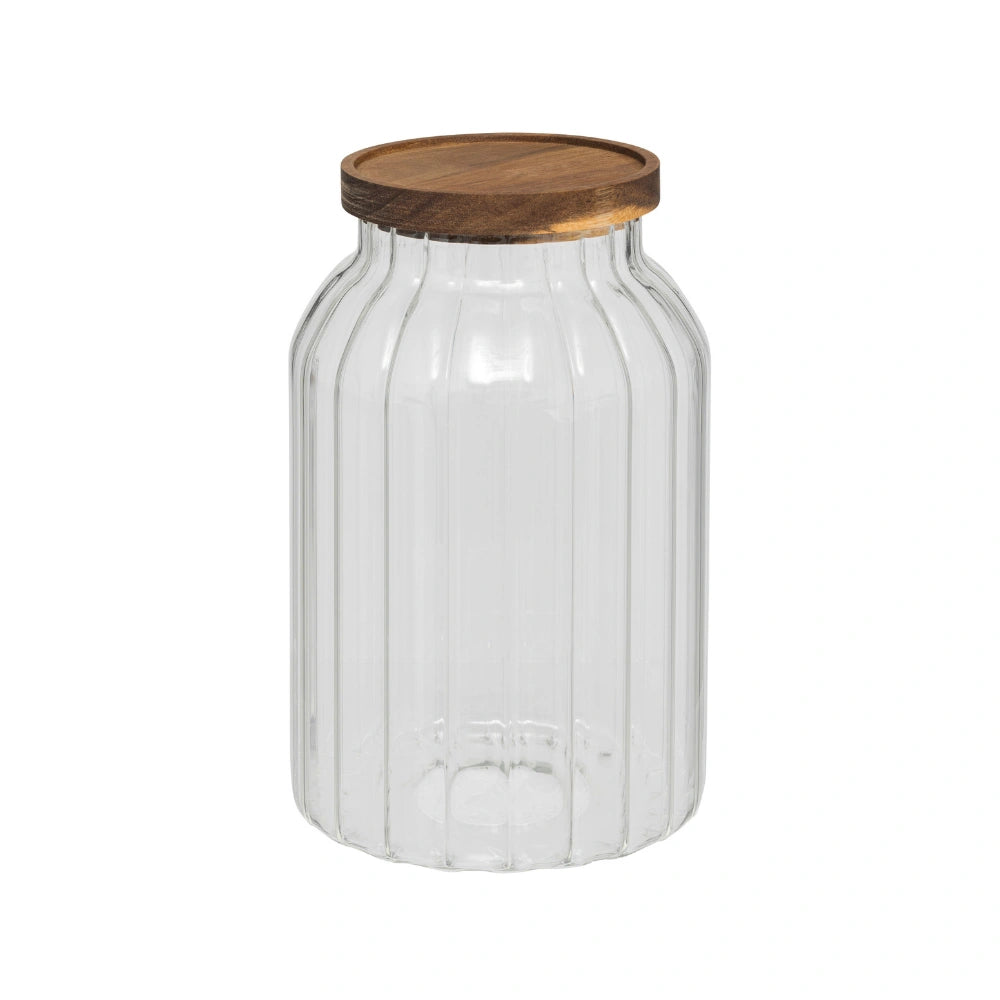 Stijlvolle luchtdichte glazen voorraadpot 3 liter Five®