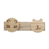 Kindergarderobe Holz mit 4 Haken Atmosphera