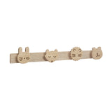 Kindergarderobe Holz mit 4 Haken Atmosphera