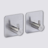Zwart of Zilver handdoekhaakje zelfklevend 2 stuks Five® (kleurkeuze niet mogelijk)