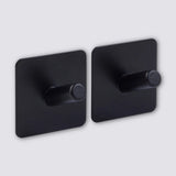 Zwart of Zilver handdoekhaakje zelfklevend 2 stuks Five® (kleurkeuze niet mogelijk)