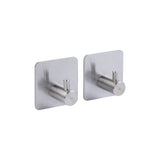 Zwart of Zilver handdoekhaakje zelfklevend 2 stuks Five® (kleurkeuze niet mogelijk)