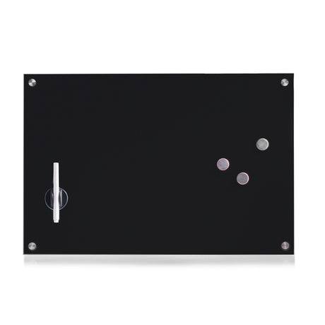zwart magneetbord van glas