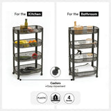 Kunststoff-Trolley schwarz mit 4 Körben Five®