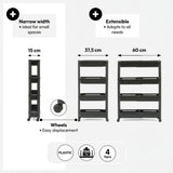 Ausziehbarer schwarzer Trolley Five®